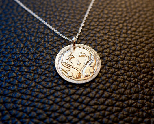 " Persona V2" Pendant - Hand Engraved In Sterling Silver