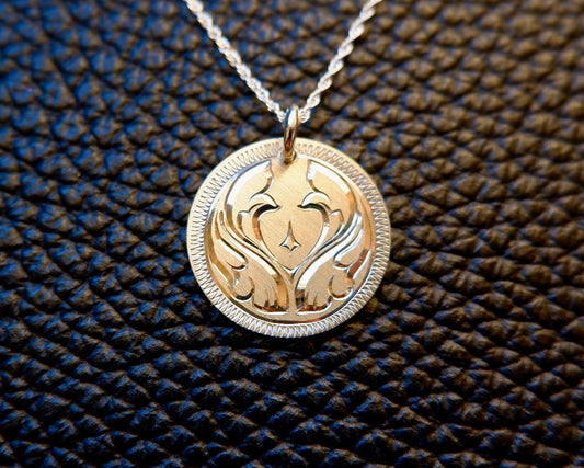 " Persona V2" Pendant - Hand Engraved In Sterling Silver