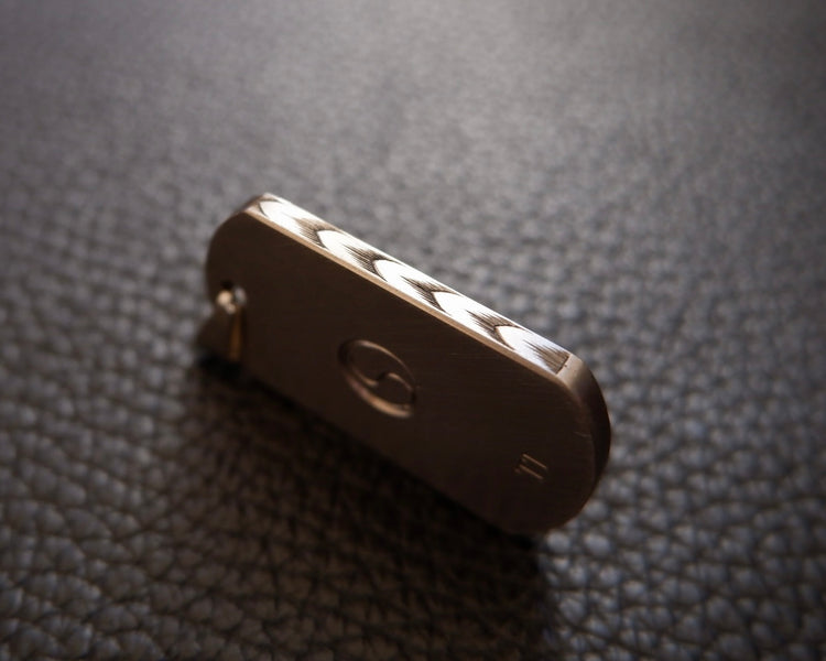 “Silver Mushroom” Hand engraved titanium pendant