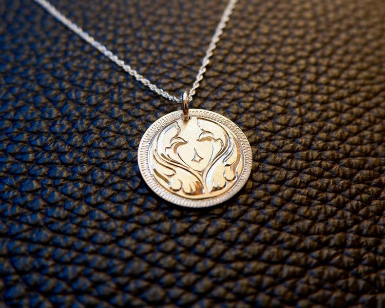 " Persona V2" Pendant - Hand Engraved In Sterling Silver