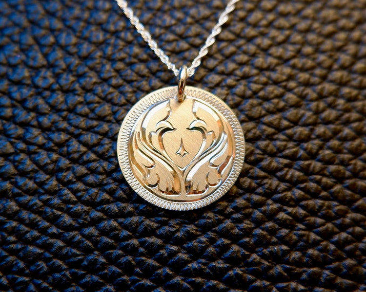 " Persona V2" Pendant - Hand Engraved In Sterling Silver